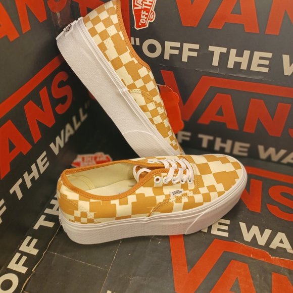 Vans Authentic Stacked Women's 8 Men's 6.5 Multi Checkered Sandstone VN0AKXXSST - Picture 3 of 12
